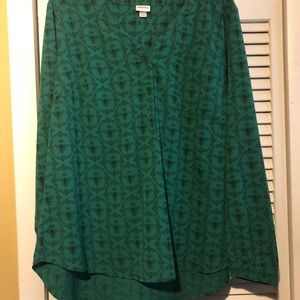 Emerald green bee design long sleeve top